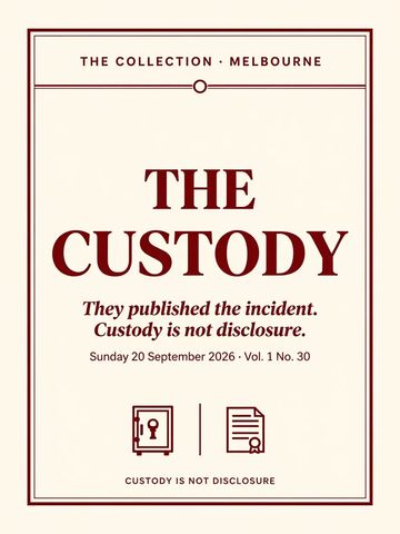 The Custody, Sunday 20 September 2026