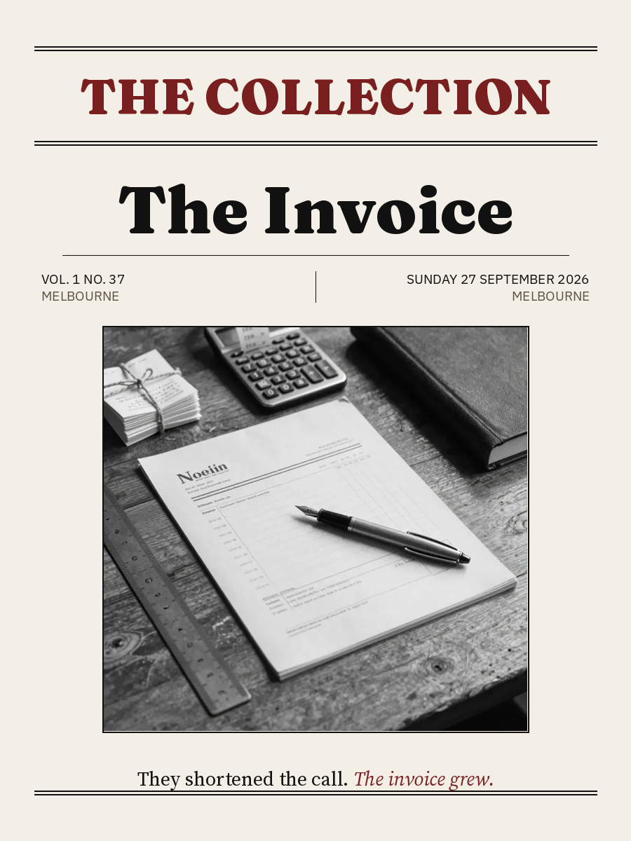 The Invoice, 27 September 2026